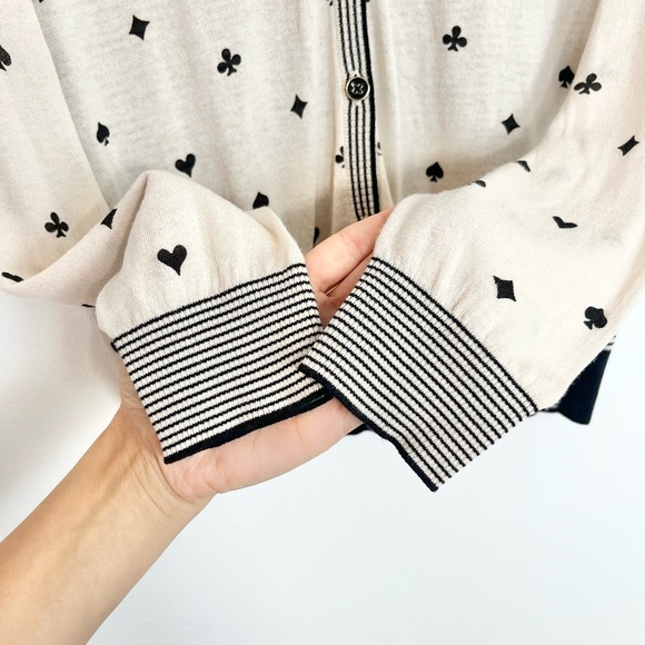 Minnie Rose Deck of Cards Cardigan Sweater Size Medium - Picture 7 of 11